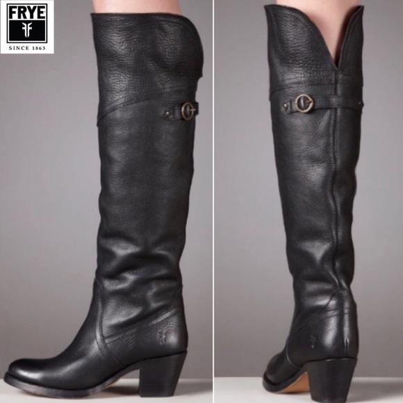 frye knee high leather boots